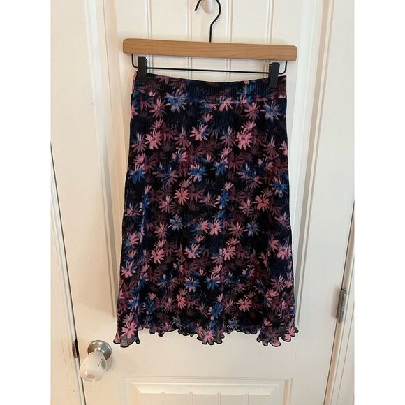 Ganni Women's Floral Pleated Skirt Sz 36‎ Small 4 - Picture 4 of 6